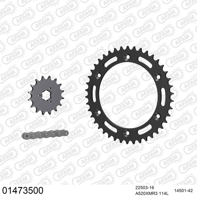 Kit chaîne AFAM Suzuki DR 650 RS