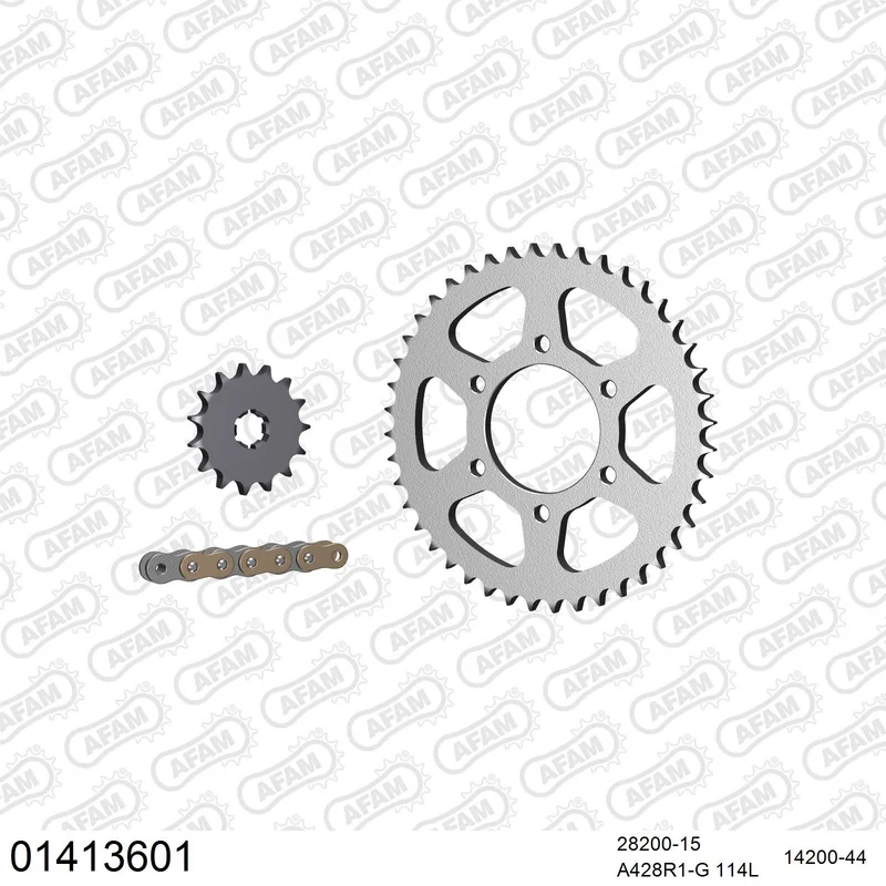Kit chaîne AFAM Suzuki TS 125 C / ER