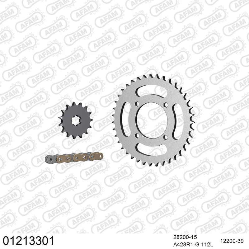 Kit chaîne AFAM Yamaha RD 125 DX (Rayons)