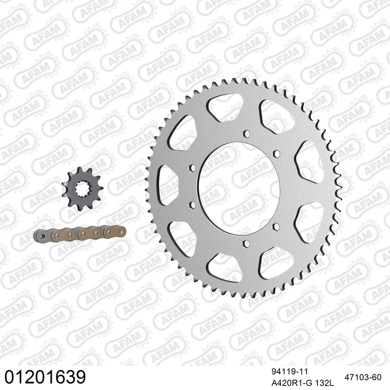Kit chaîne AFAM Yamaha DT 50 X
