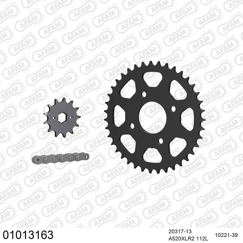 Kit chaîne AFAM Honda CA125 Rebel