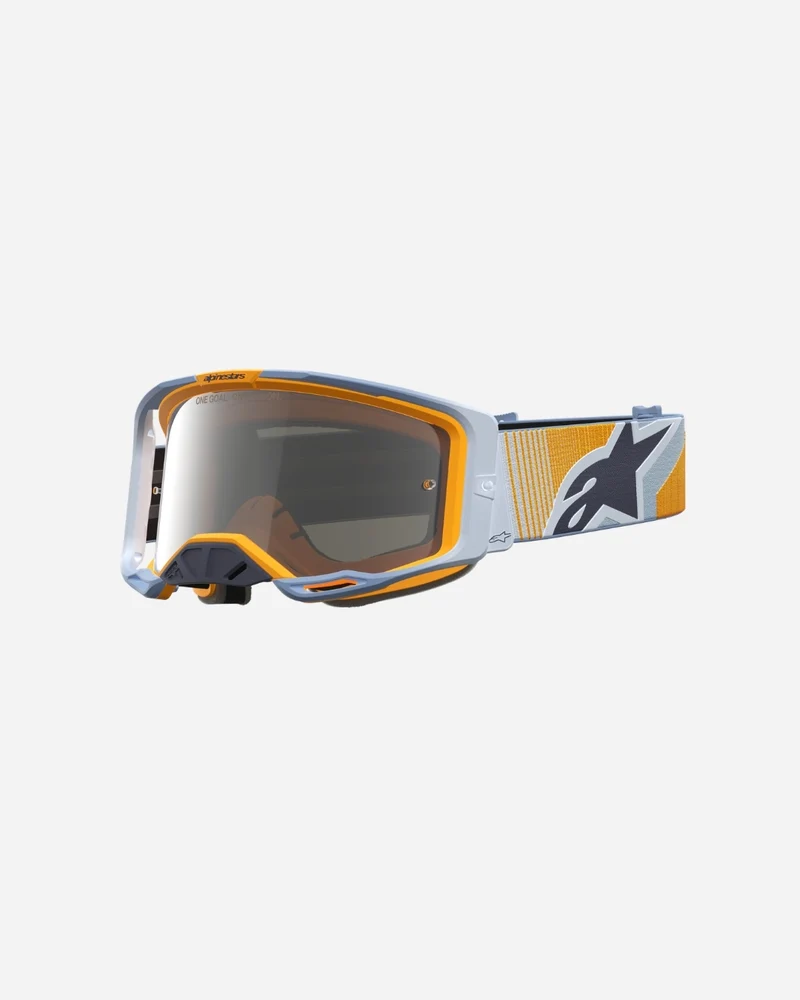 Masques Alpinestars Vision 8 Maven - Bleu Poussière/Orange/Miroir Argent