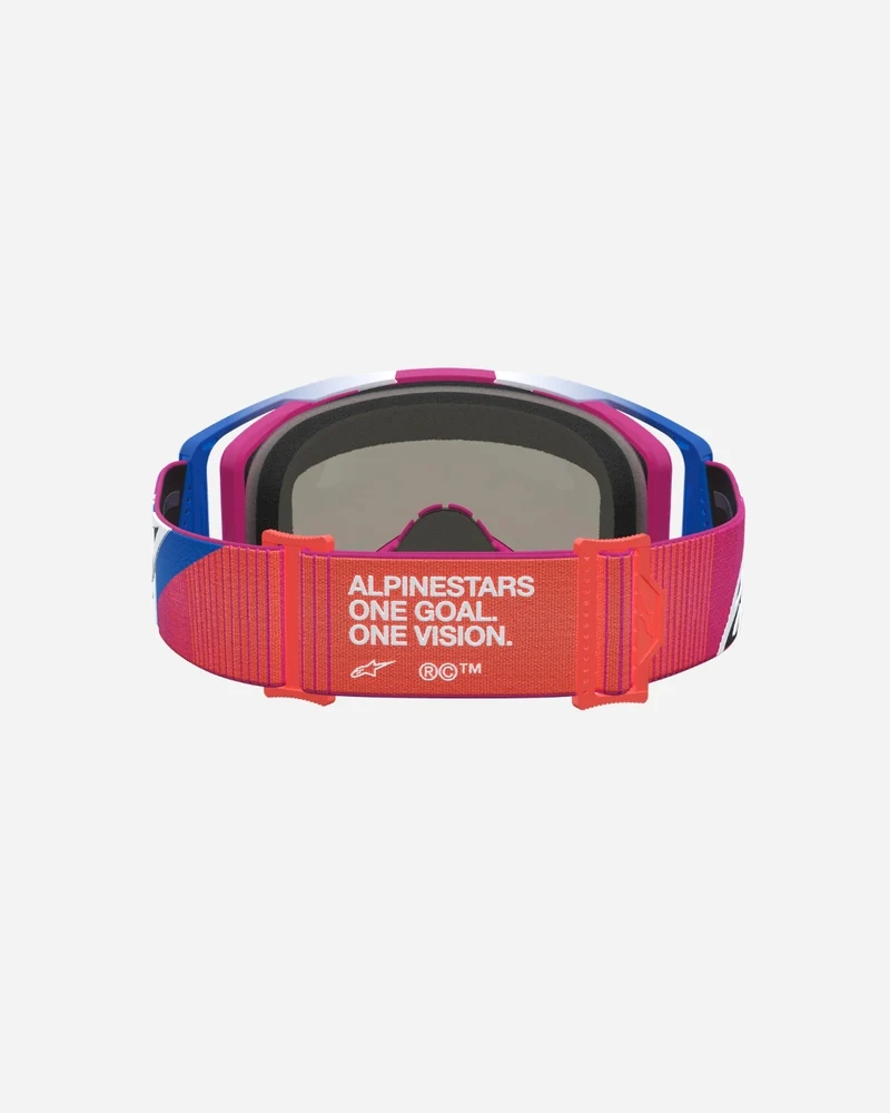 Masques Alpinestars Vision 8 Maven - Rouge Fire/Noir/Miroir Rouge