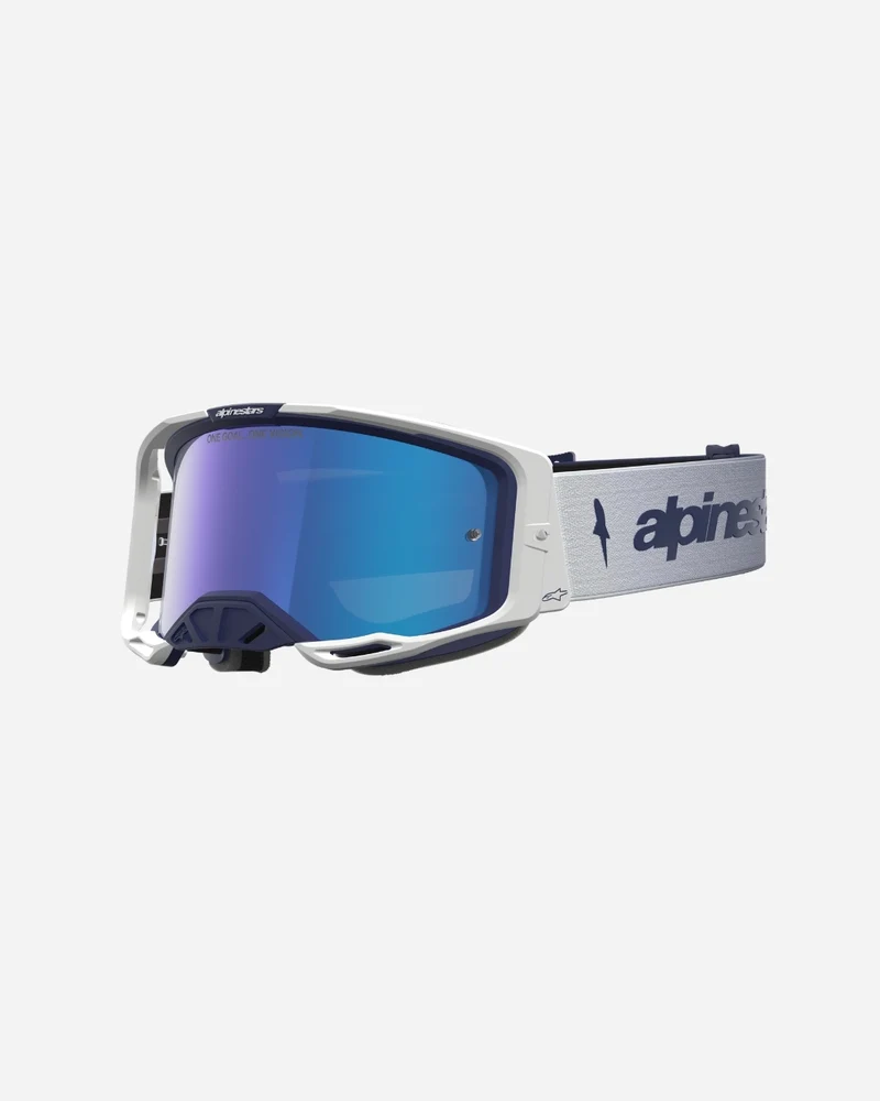 Masques Alpinestars Vision 8 Amber - Navy/Blanc/Miroir Bleu