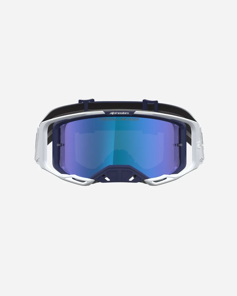 Masques Alpinestars Vision 8 Amber - Navy/Blanc/Miroir Bleu