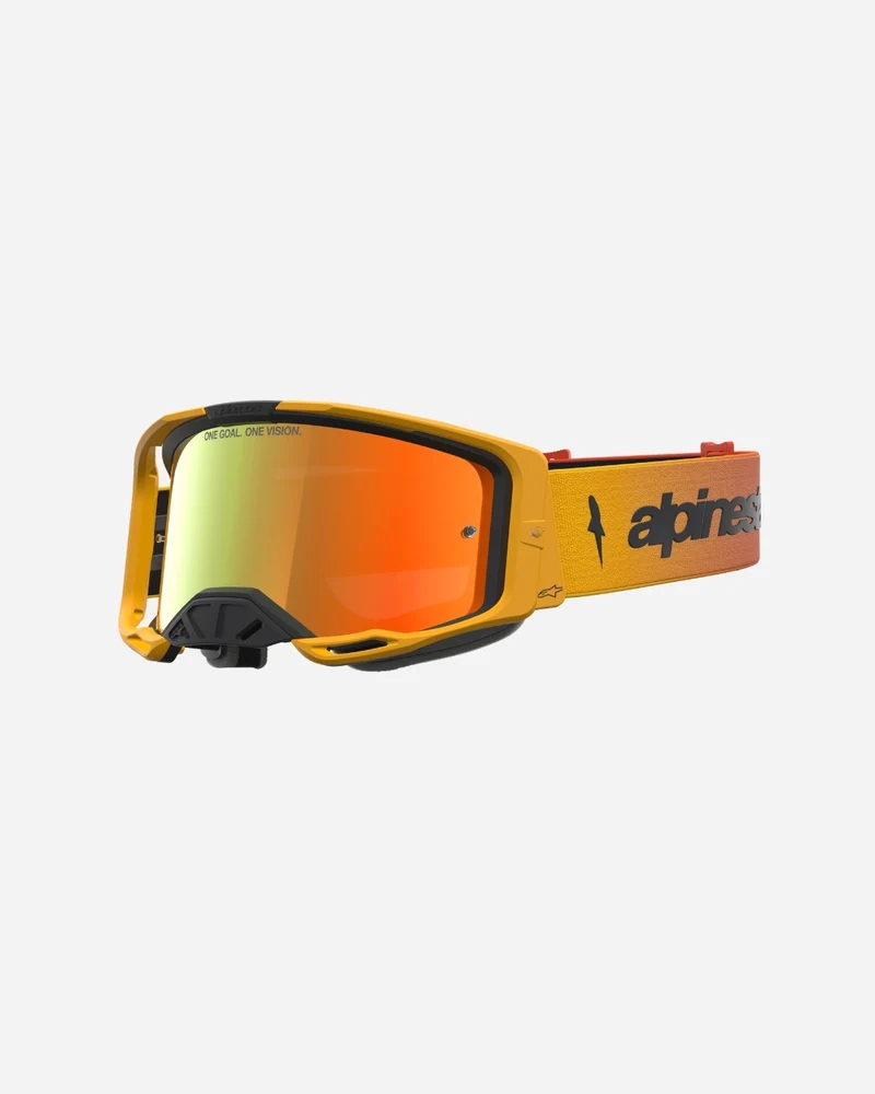 Masques Alpinestars Vision 8 Amber - Rouge Fire/Noir/Miroir Rouge