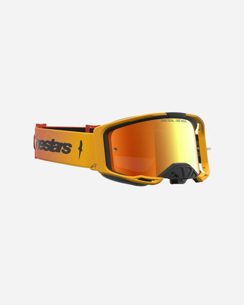 Masques Alpinestars Vision 8 Amber - Rouge Fire/Noir/Miroir Rouge