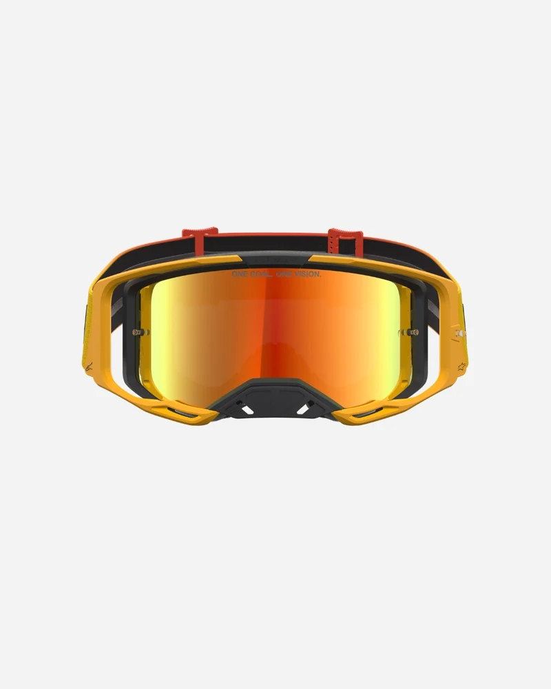 Masques Alpinestars Vision 8 Amber - Rouge Fire/Noir/Miroir Rouge