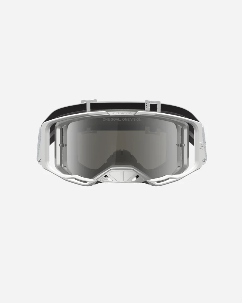 Masques Alpinestars Vision 8 Amber - Blanc/Argent/Miroir Argent