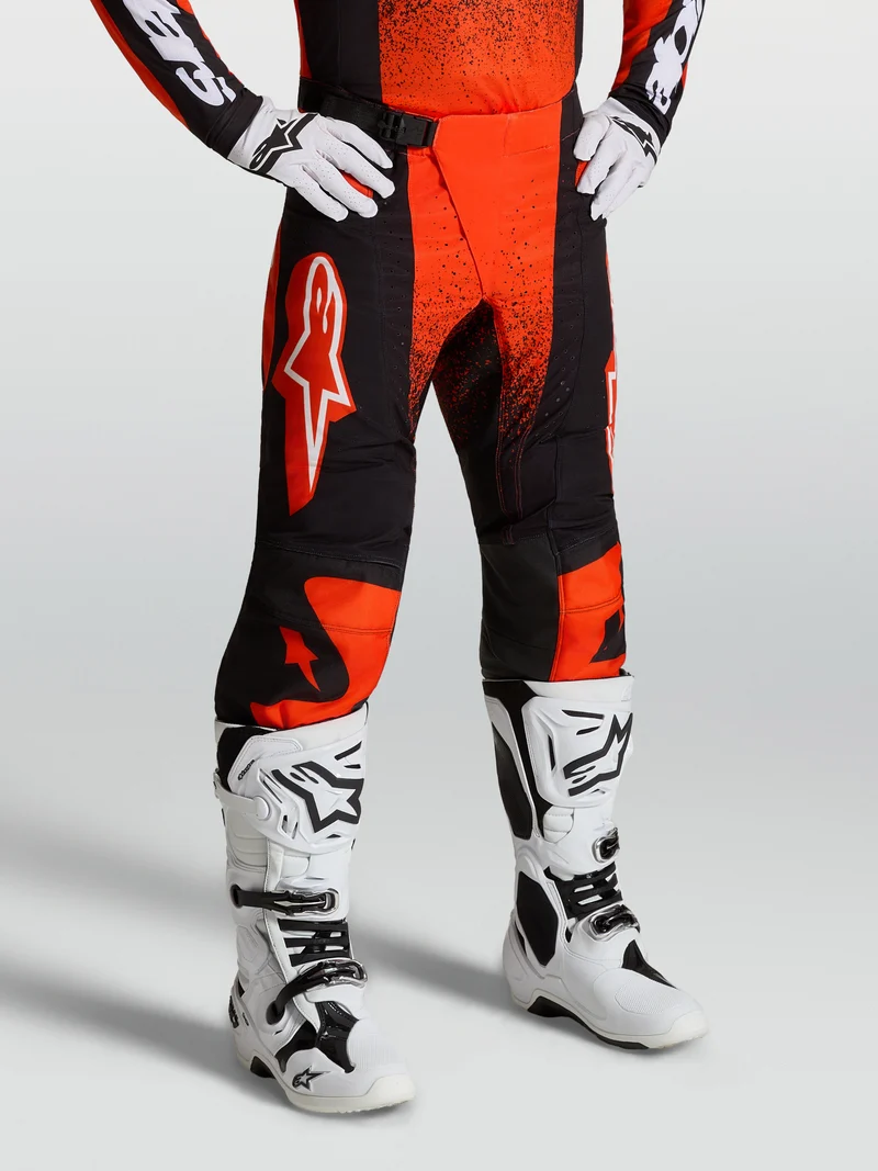 Pantalon Alpinestars Techstar Swan - Rouge cardinal/Noir/Blanc