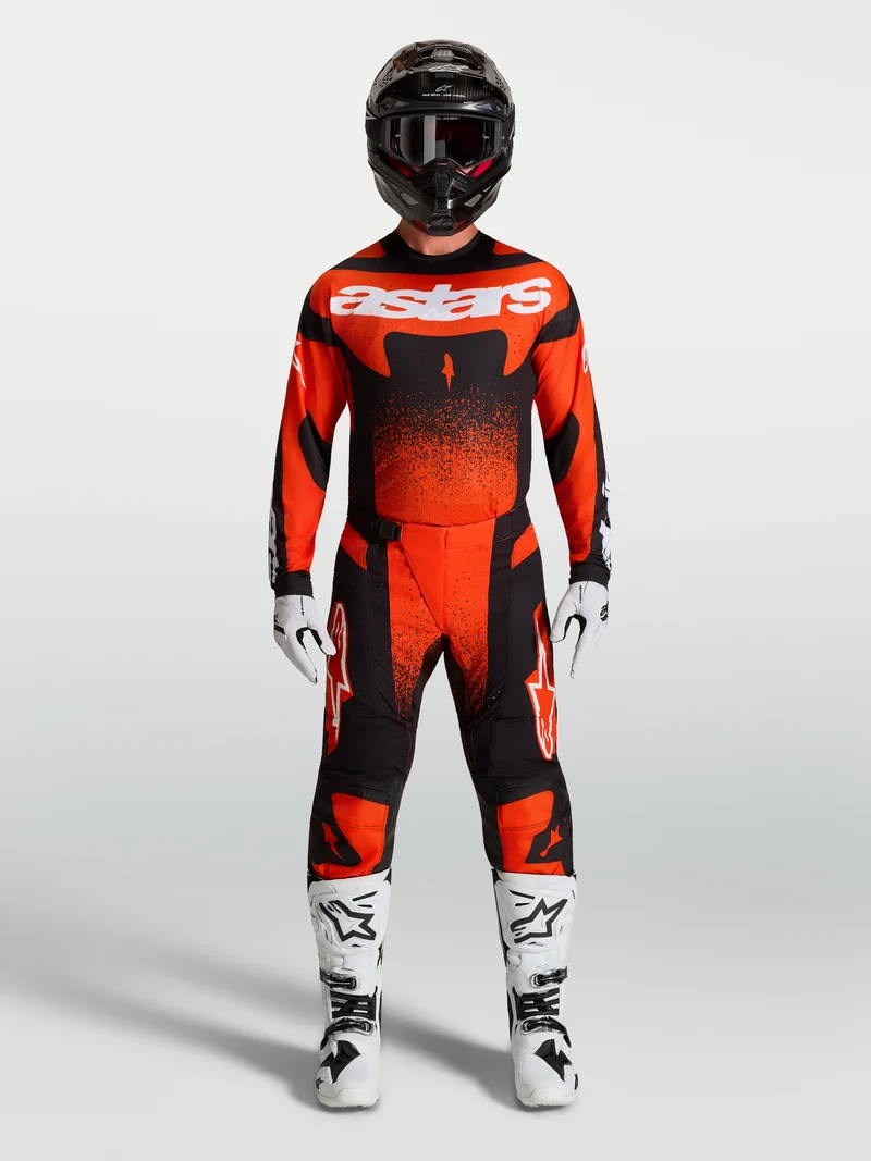 Pantalon Alpinestars Techstar Swan - Rouge cardinal/Noir/Blanc