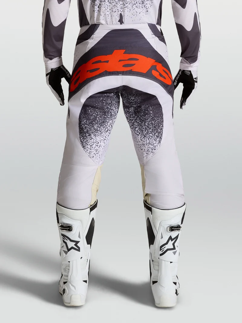 Pantalon Alpinestars Techstar Swan - Lilas clair/Gris foncé/Rouge fluo