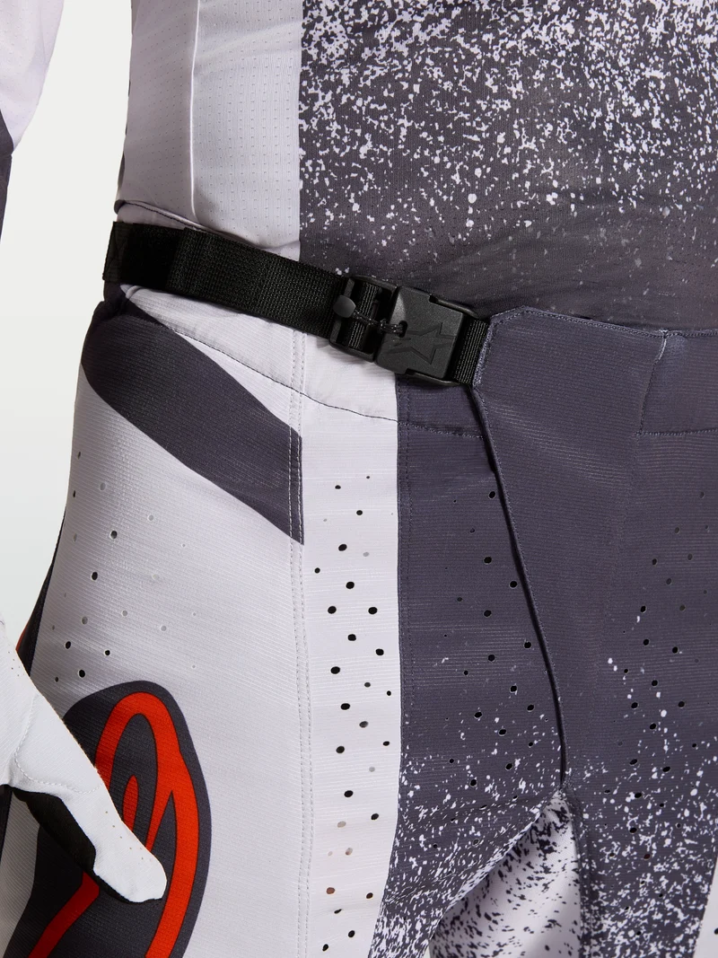 Pantalon Alpinestars Techstar Swan - Lilas clair/Gris foncé/Rouge fluo