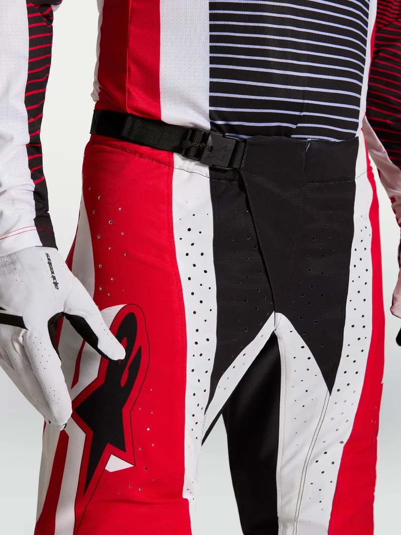 Pantalon Alpinestars Techstar Maven - Rouge feu/Blanc/Lavande/Noir