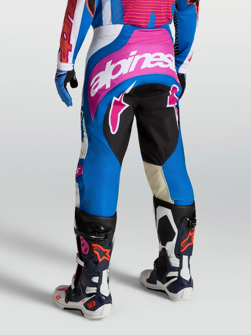 Pantalon Alpinestars Techstar Maven - Blanc/Corail/Bleu Blithe