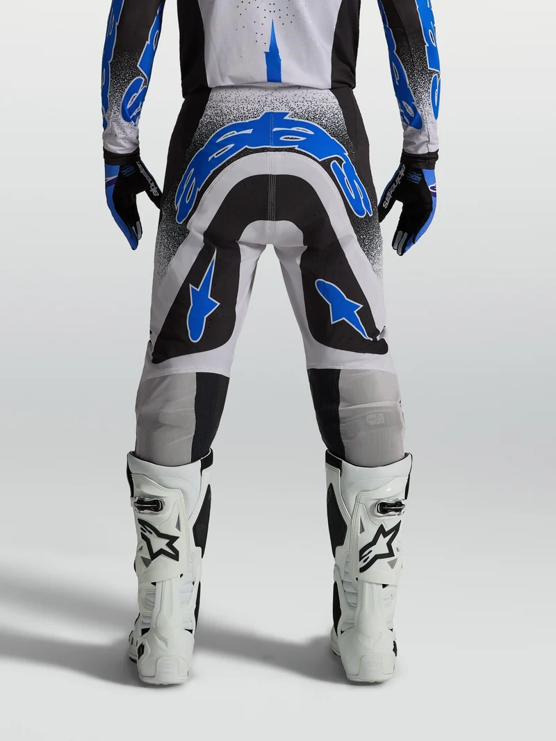 Pantalon Alpinestars Supertech Hiten AFD - Noir/Lilas clair/Bleu Blithe