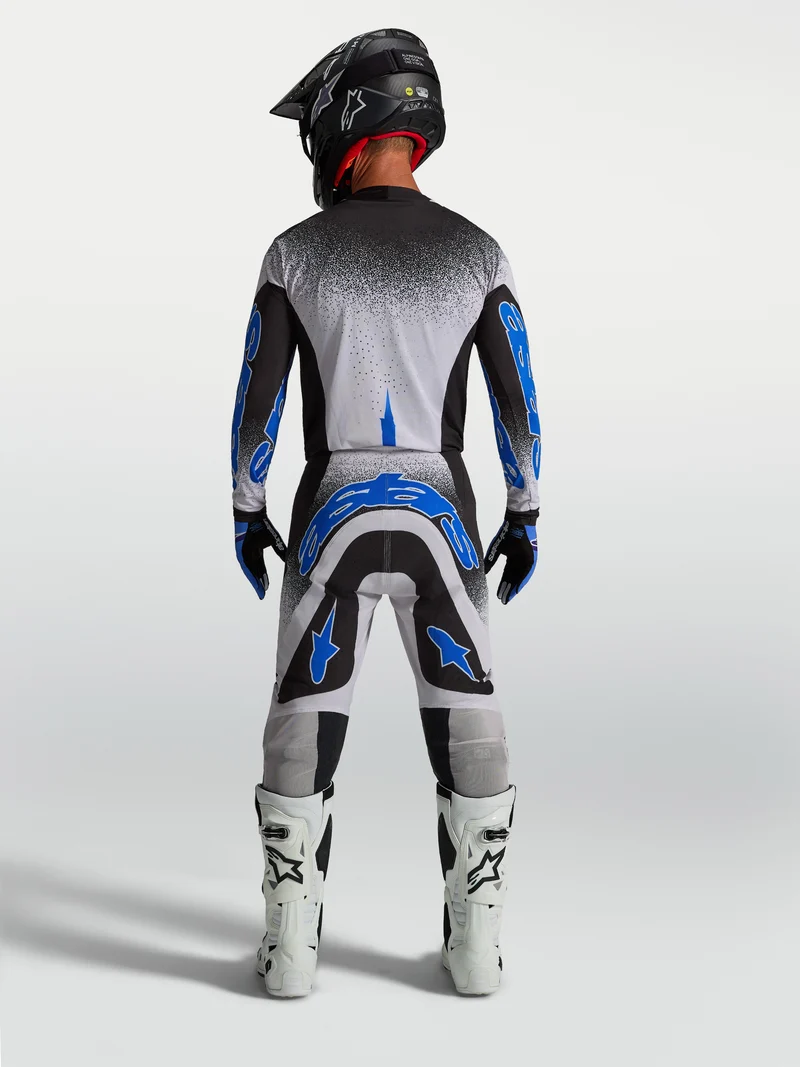 Pantalon Alpinestars Supertech Hiten AFD - Noir/Lilas clair/Bleu Blithe