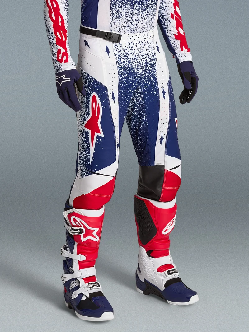 Pantalon Alpinestars Techstar Unity Édition Limitée - Bleu/Rouge/Blanc