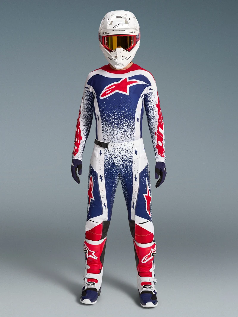 Pantalon Alpinestars Techstar Unity Édition Limitée - Bleu/Rouge/Blanc