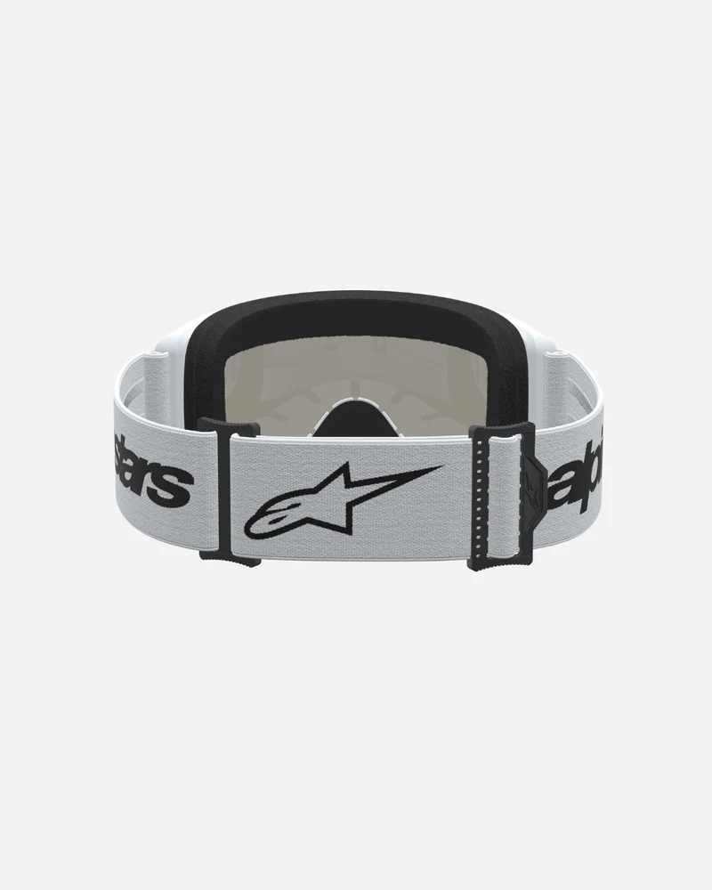 Masques Alpinestars Vision 3 Wordmark - Blanc/Noir/Miroir Argent