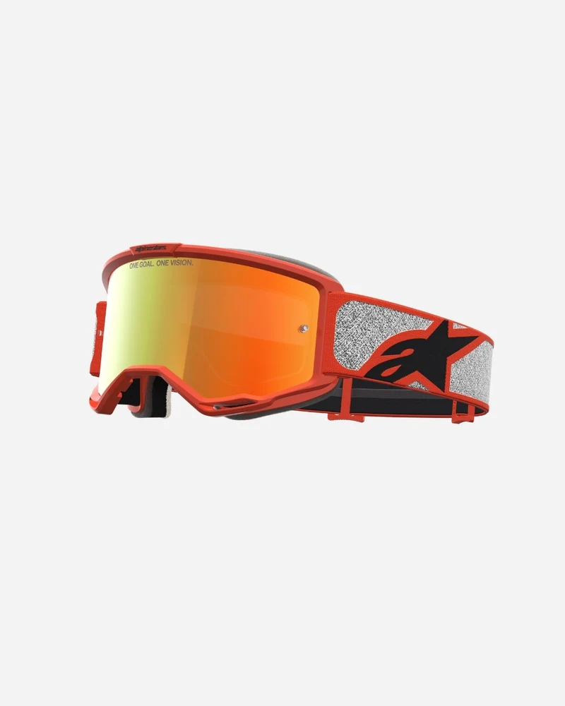 Masques Alpinestars Vision 5 Rora - Argent/Orange/Miroir Rouge