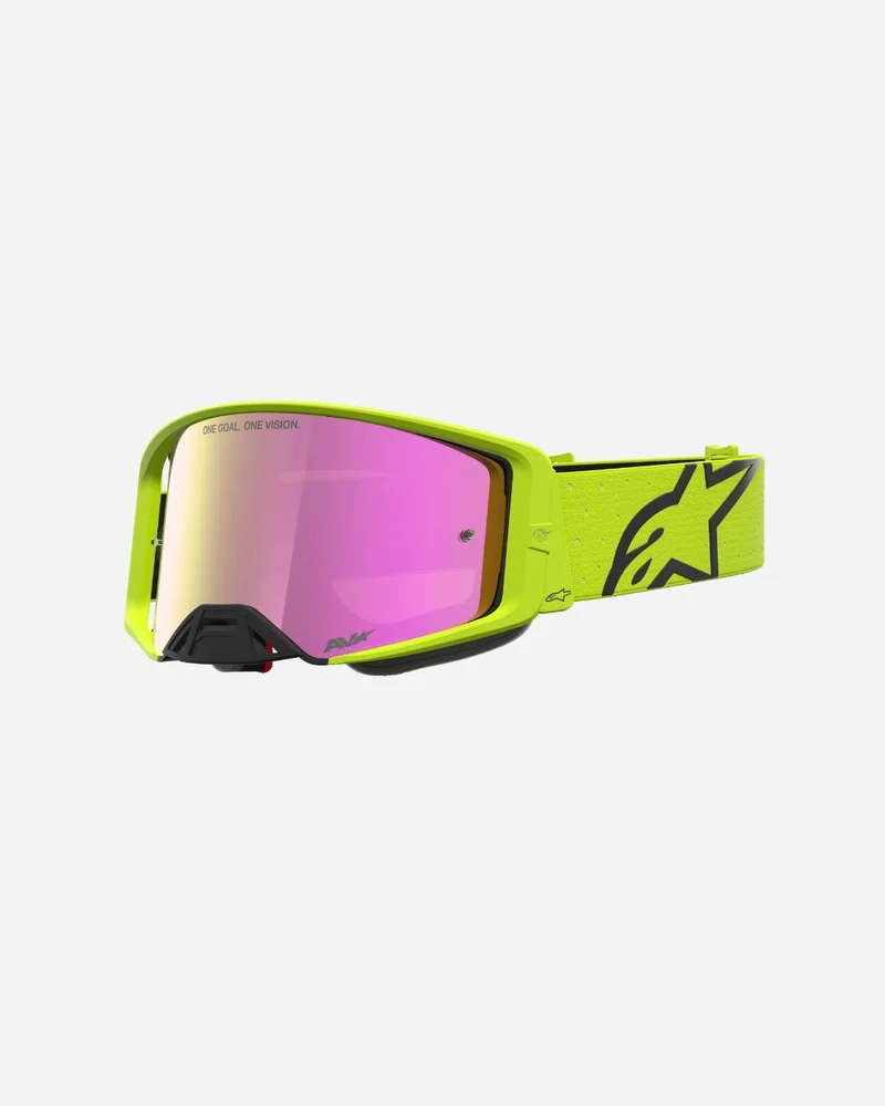 Masques Alpinestars Supertech Vesta - Jaune Fluo/Noir/Miroir Rouge