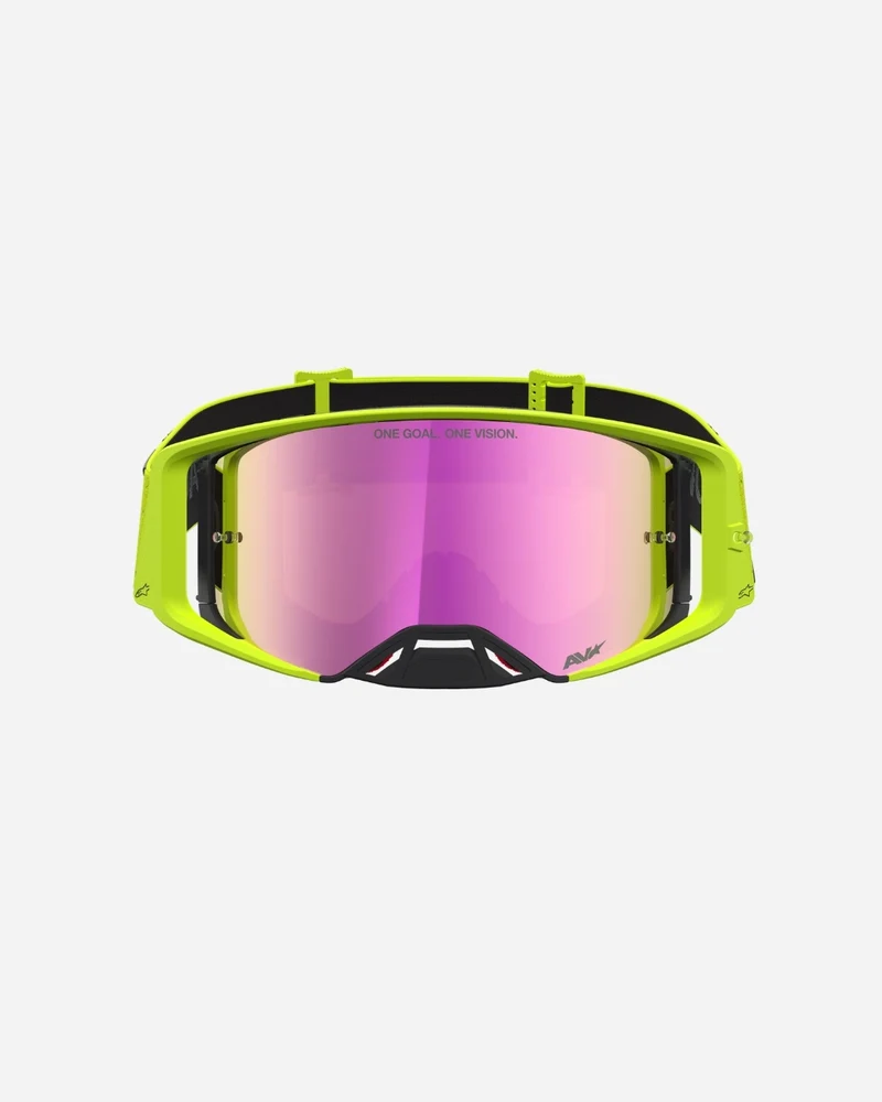 Masques Alpinestars Supertech Vesta - Jaune Fluo/Noir/Miroir Rouge