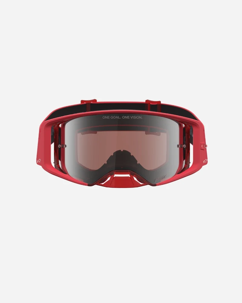 Masques Alpinestars Supertech Vesta - Rouge Fluo/Chrome/Miroir Argent