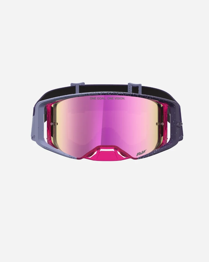 Masques Alpinestars Supertech Hiten - Violet/Rouge/Miroir Rose