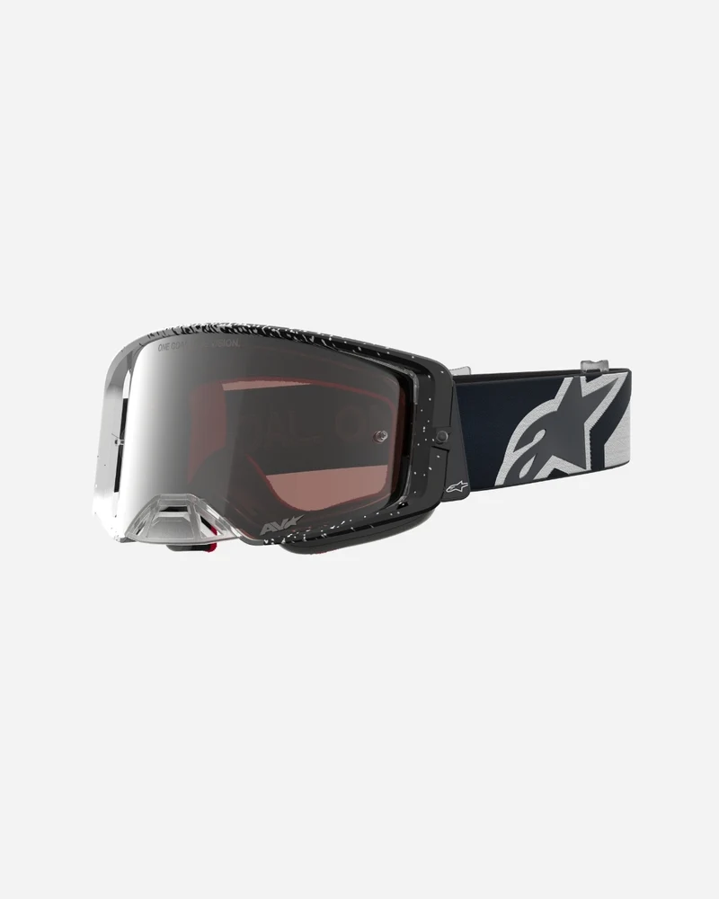 Masques Alpinestars Supertech Hiten - Blanc/Noir/Miroir Argent