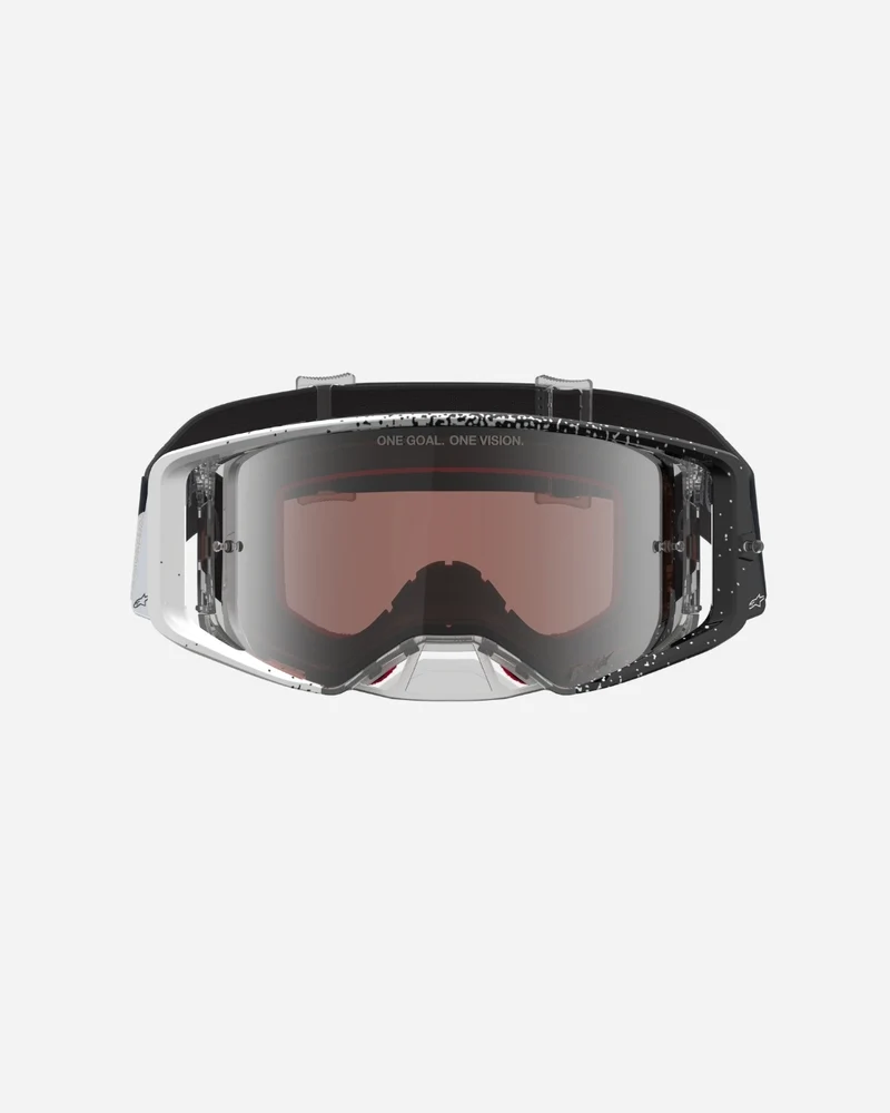 Masques Alpinestars Supertech Hiten - Blanc/Noir/Miroir Argent