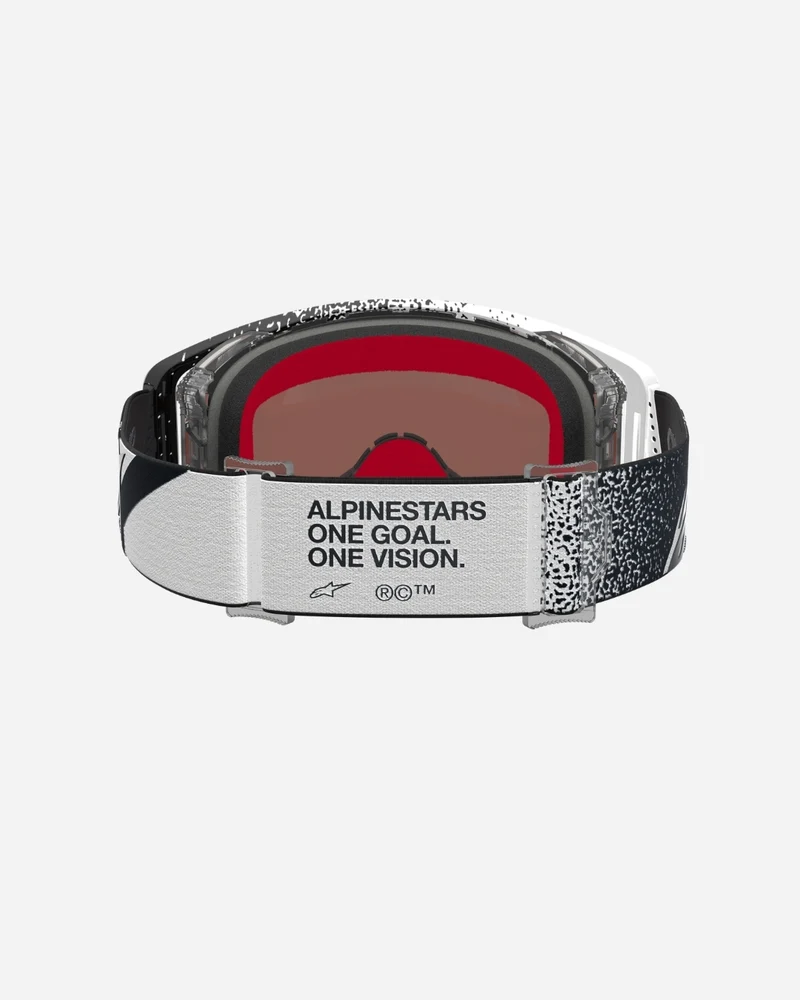 Masques Alpinestars Supertech Hiten - Blanc/Noir/Miroir Argent