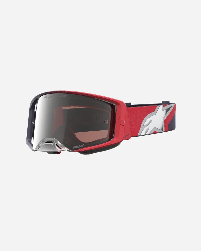 Masques Alpinestars Supertech Hiten - Noir/Rouge/Miroir Argent