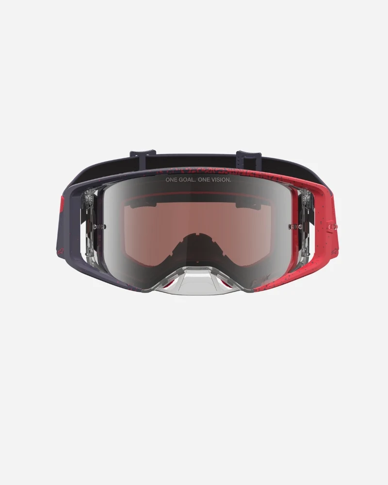Masques Alpinestars Supertech Hiten - Noir/Rouge/Miroir Argent