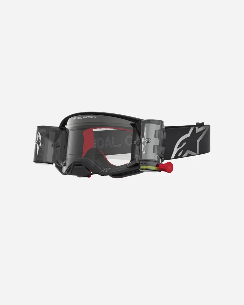 Masques Alpinestars Supertech Firma Roll-Off - Noir/Argent/Écran Transparent