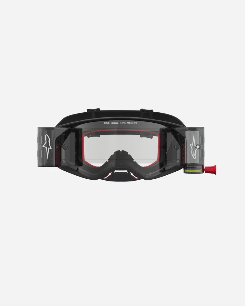 Masques Alpinestars Supertech Firma Roll-Off - Noir/Argent/Écran Transparent