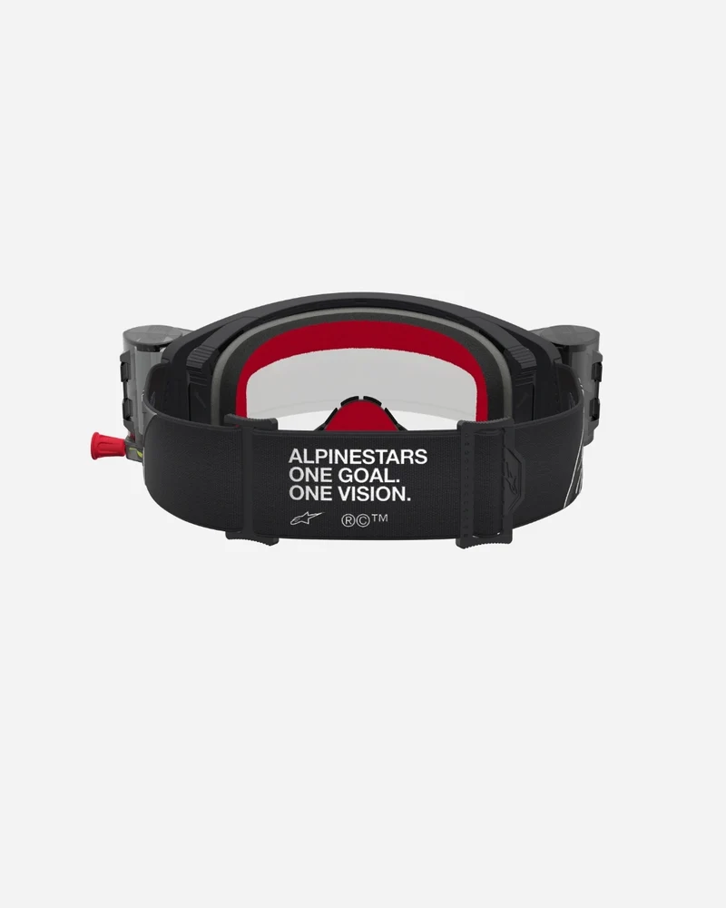 Masques Alpinestars Supertech Firma Roll-Off - Noir/Argent/Écran Transparent