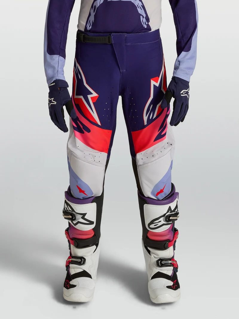 Pantalon enfant Alpinestars Supertech Dyna - Violet Clair/Violet Foncé/Rose Fluo