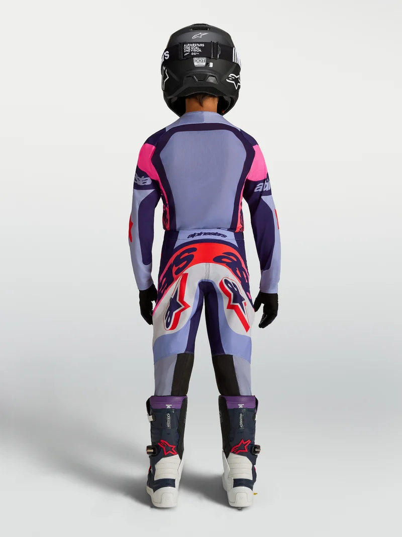 Pantalon enfant Alpinestars Supertech Dyna - Violet Clair/Violet Foncé/Rose Fluo