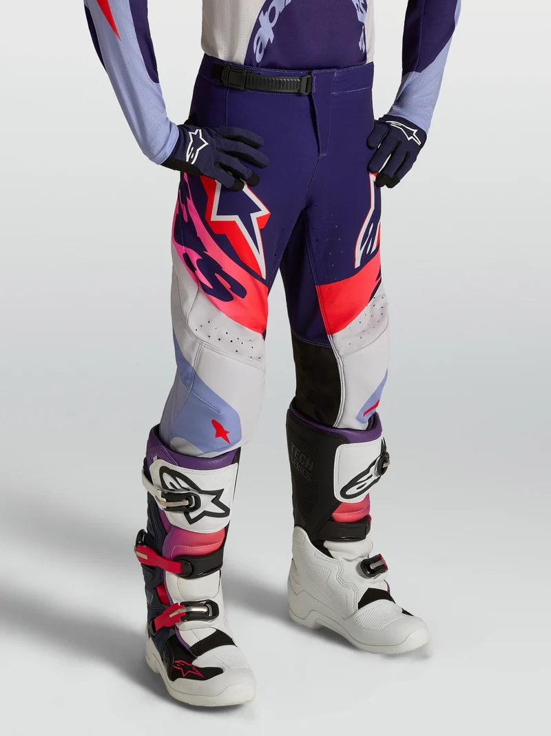 Pantalon enfant Alpinestars Supertech Dyna - Violet Clair/Violet Foncé/Rose Fluo