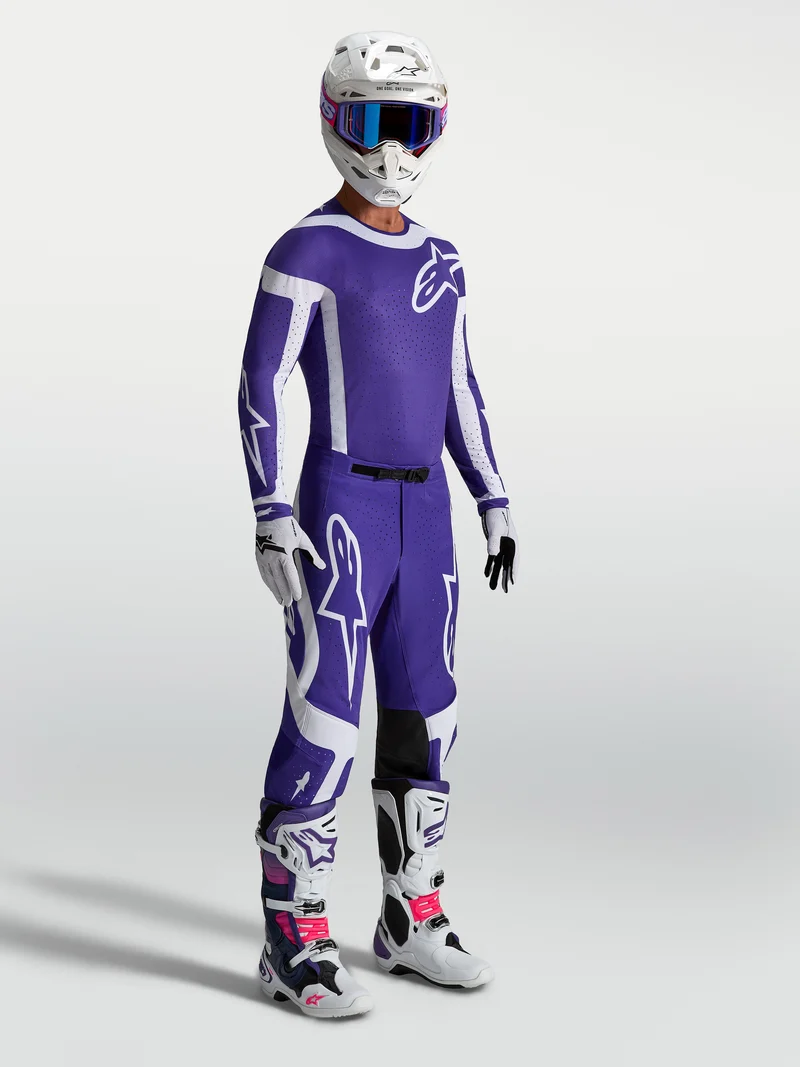 Pantalon Alpinestars Supertech Vesta - Bleu foncé/Blanc
