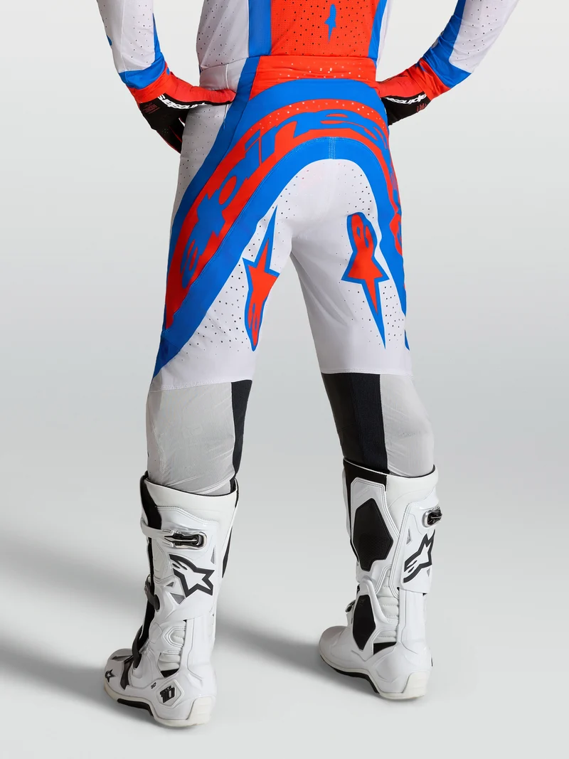 Pantalon Alpinestars Supertech Vesta - Lilas clair/Rouge cardinal