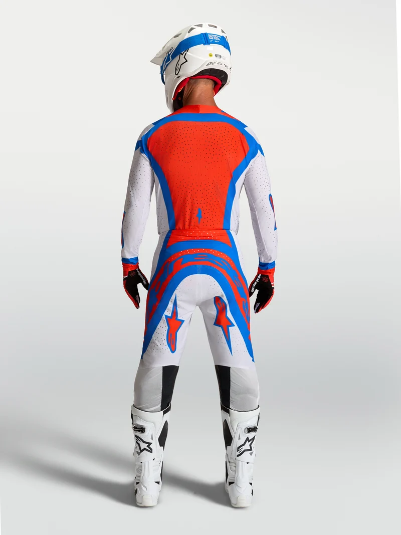 Pantalon Alpinestars Supertech Vesta - Lilas clair/Rouge cardinal