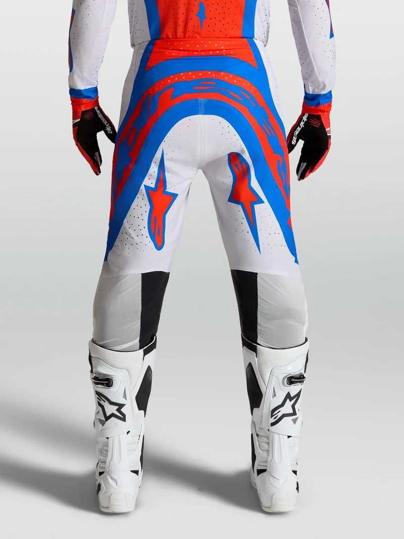 Pantalon Alpinestars Supertech Vesta - Lilas clair/Rouge cardinal