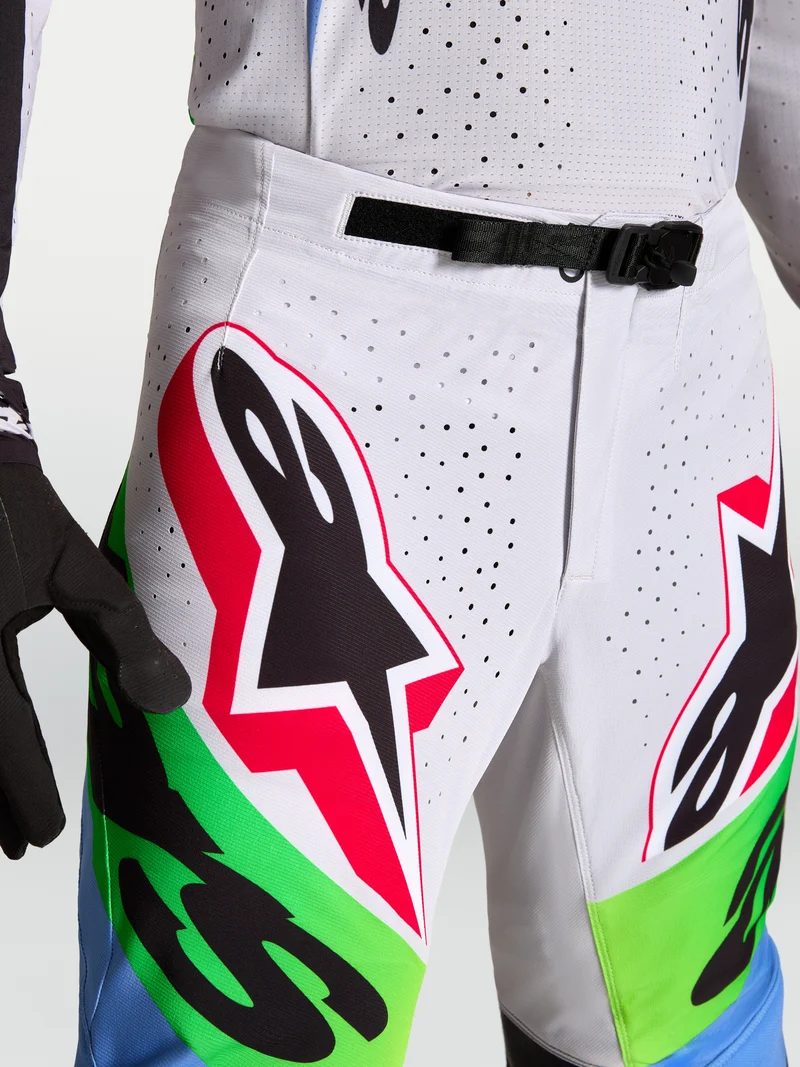 Pantalon Alpinestars Supertech Dyna - Lilas clair/Vert fluo/Noir