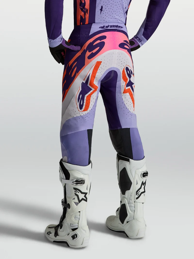 Pantalon Alpinestars Supertech Dyna - Violet clair/Violet foncé/Rose fluo