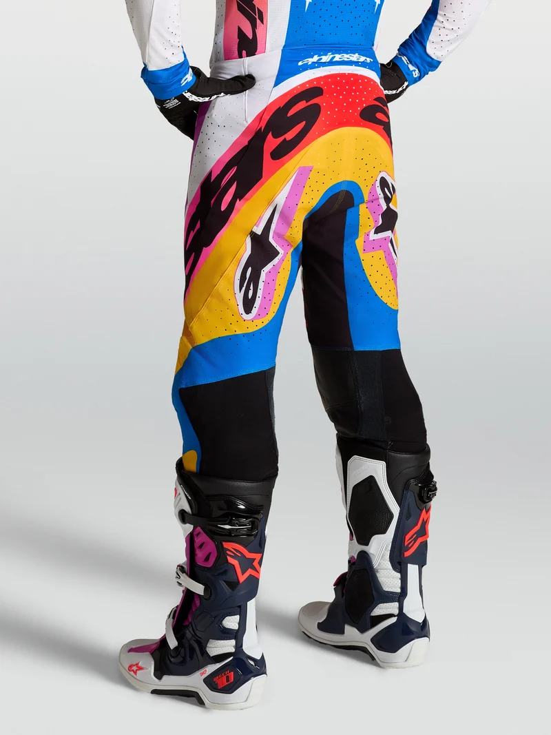 Pantalon Alpinestars Supertech Dyna - Blanc/Bleu Blithe/Noir/Violet