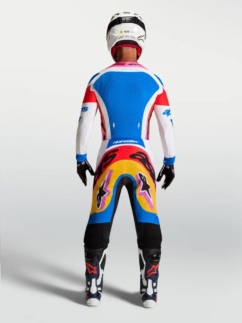 Pantalon Alpinestars Supertech Dyna - Blanc/Bleu Blithe/Noir/Violet