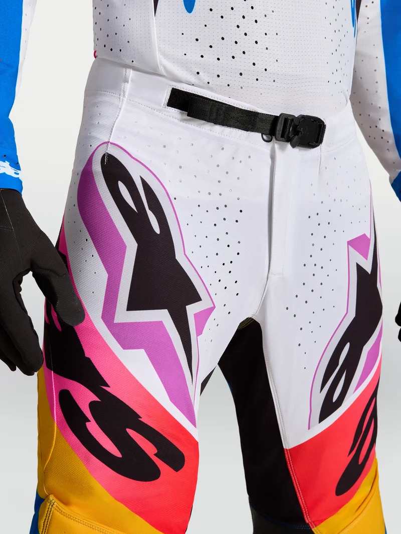 Pantalon Alpinestars Supertech Dyna - Blanc/Bleu Blithe/Noir/Violet