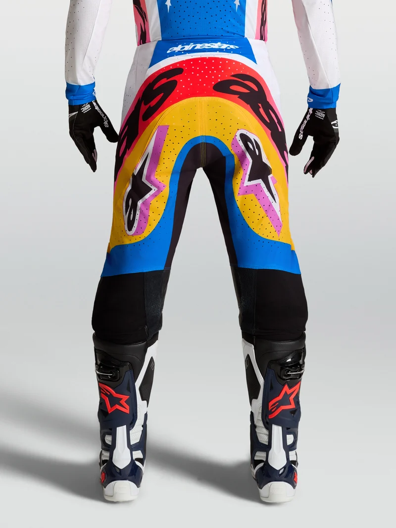 Pantalon Alpinestars Supertech Dyna - Blanc/Bleu Blithe/Noir/Violet